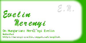 evelin merenyi business card
